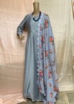 Anarkali with floral dupatta / anarkali suit set / anarkali dupatta USA / floral embroidery dupatta / Indian dresses / voggish / anarkali