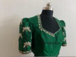 pure silk hand embroidery blouse / saree maggam blouse / raw silk zardosi blouse / hand embroidered blouse / ready made blouse zardosi/