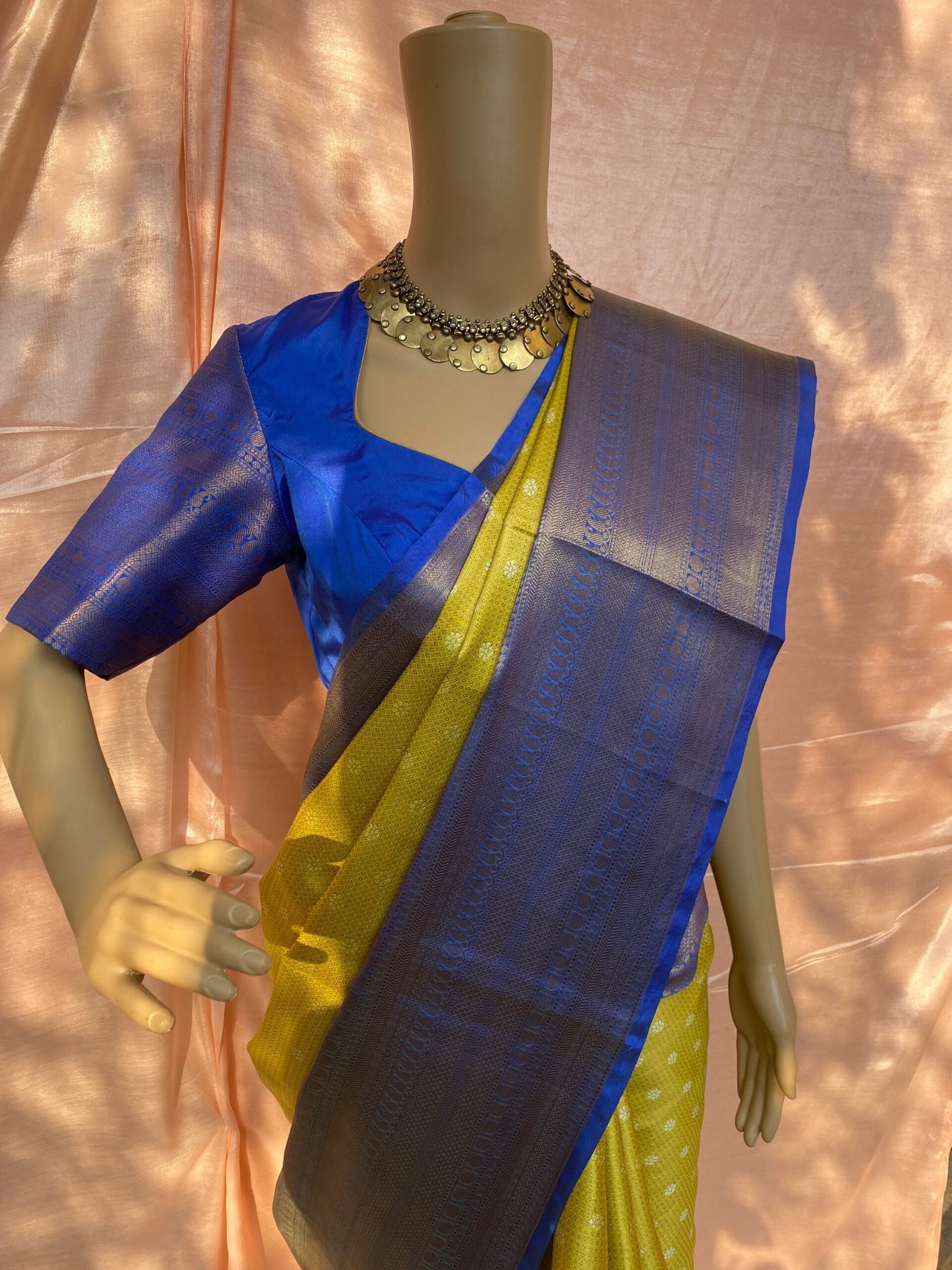 Big border silk saree with stitched blouse |traditional saree with readymade blouse | sarees USA | semi silk saree | voggish