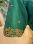 pure silk hand embroidery blouse / saree maggam blouse / raw silk zardosi blouse / hand embroidered blouse / ready made blouse zardosi/