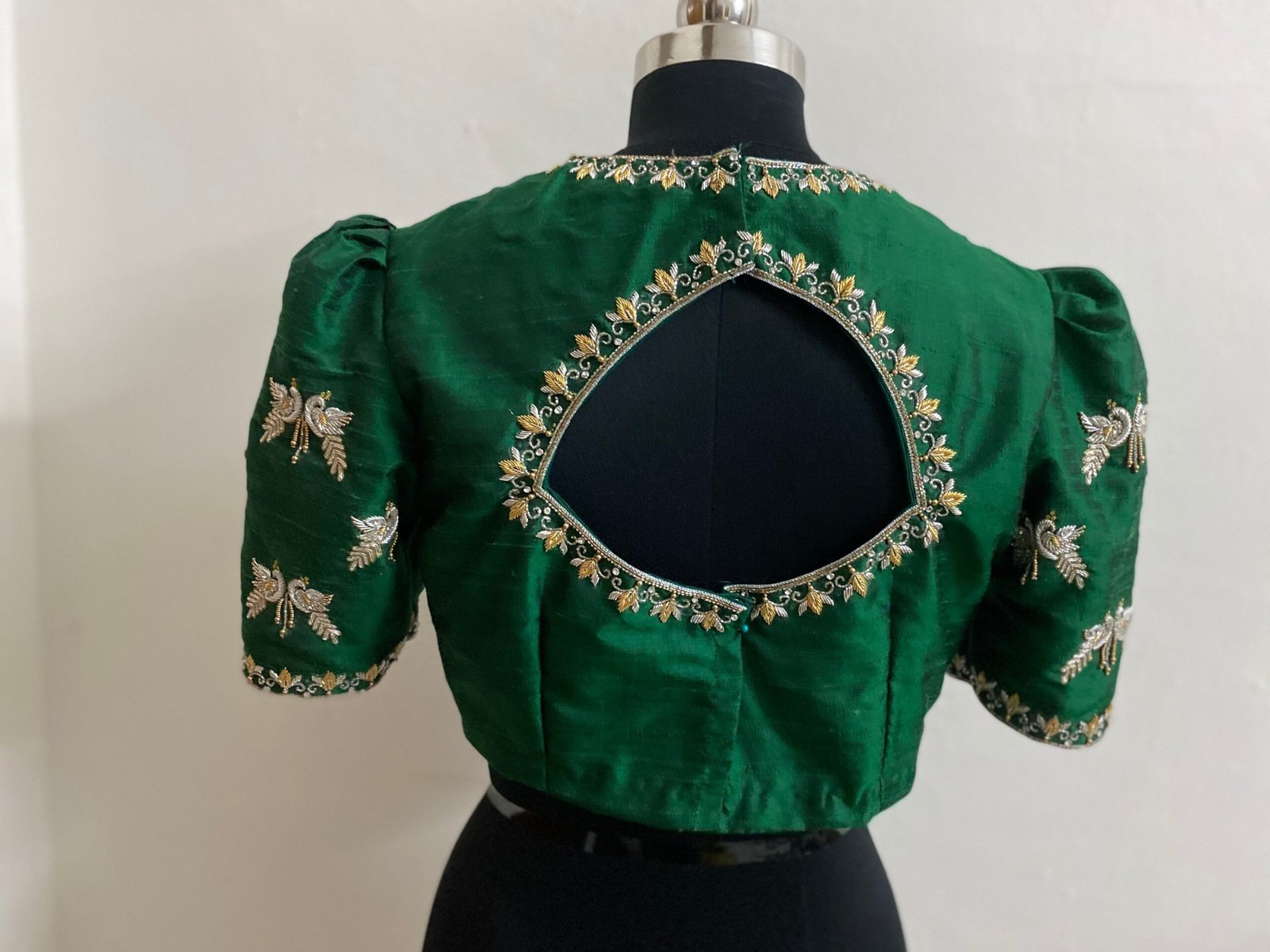 pure silk hand embroidery blouse / saree maggam blouse / raw silk zardosi blouse / hand embroidered blouse / ready made blouse zardosi/