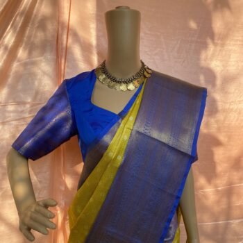 Big border silk saree with stitched blouse |traditional saree with readymade blouse | sarees USA | semi  silk saree | voggish