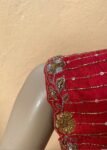 pure silk hand embroidery blouse / saree maggam red blouse / raw silk zardosi blouse / hand embroidered blouse / ready made blouse zardosi/