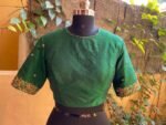 pure silk hand embroidery blouse /  saree maggam blouse / raw silk zardosi blouse / hand embroidered blouse / ready made blouse zardosi/