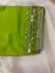 pure silk hand embroidery blouse /  saree maggam blouse / raw silk zardosi blouse / hand embroidered blouse / ready made blouse zardosi/