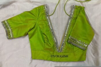 pure silk hand embroidery blouse /  saree maggam blouse / raw silk zardosi blouse / hand embroidered blouse / ready made blouse zardosi/