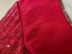 pure silk hand embroidery blouse / saree maggam red blouse / raw silk zardosi blouse / hand embroidered blouse / ready made blouse zardosi/