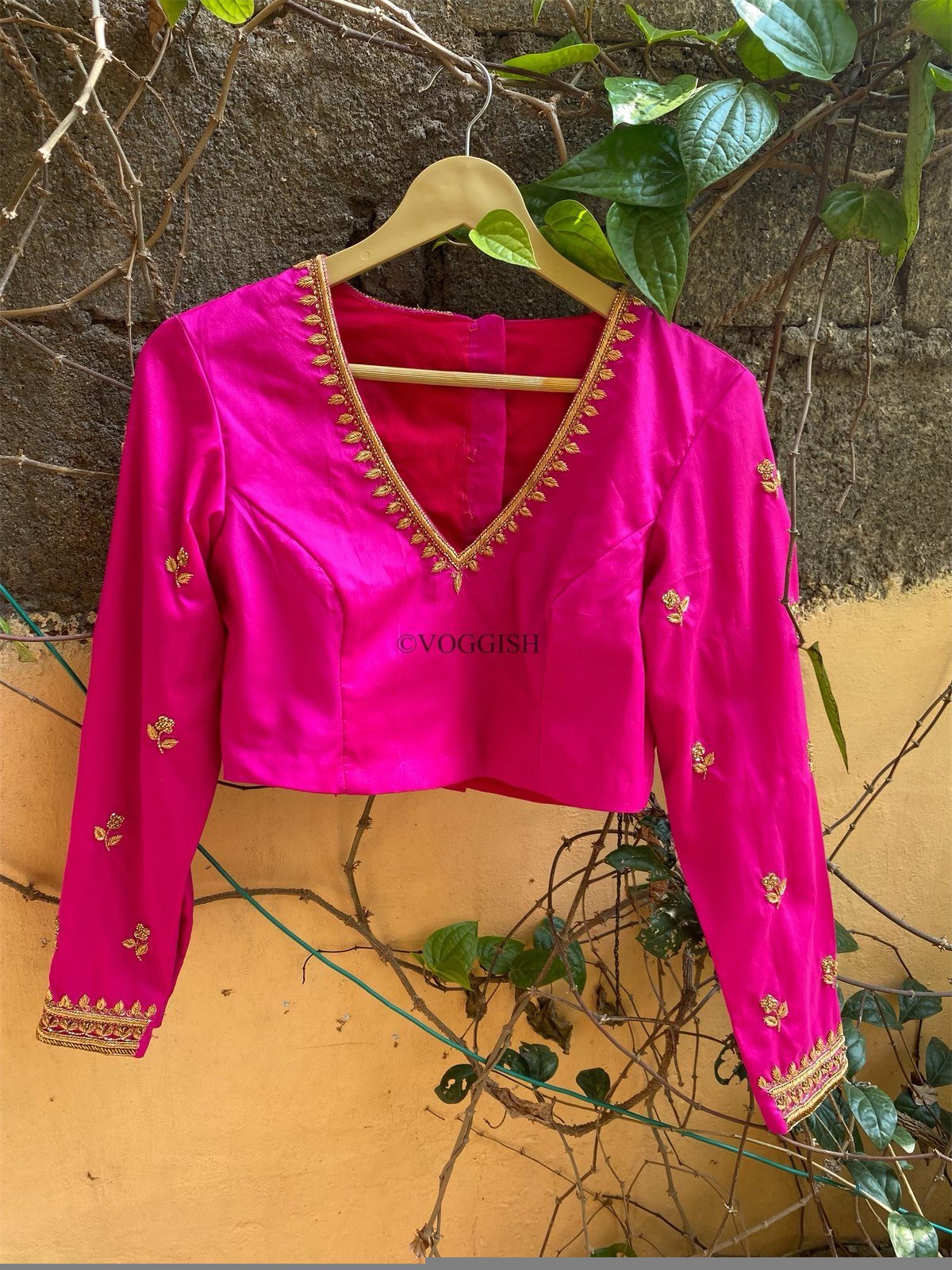 pure silk hand embroidery blouse / pink maggam blouse / silk zardosi blouse / hand embroidered blouse / ready made blouse zardosi/ pink
