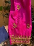 pure silk hand embroidery blouse / pink maggam blouse / silk zardosi blouse / hand embroidered blouse / ready made blouse zardosi/ pink