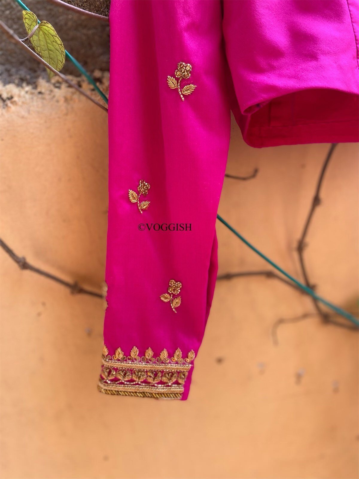 pure silk hand embroidery blouse / pink maggam blouse / silk zardosi blouse / hand embroidered blouse / ready made blouse zardosi/ pink