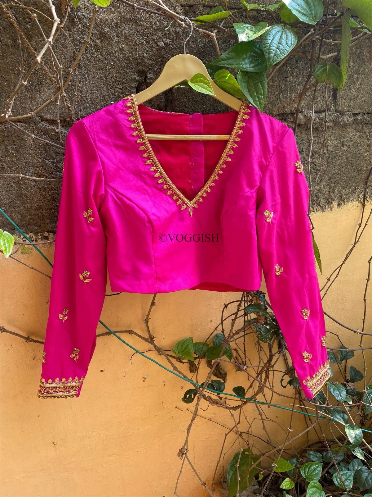 pure silk hand embroidery blouse / pink maggam blouse / silk zardosi blouse / hand embroidered blouse / ready made blouse zardosi/ pink