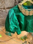 pure silk hand embroidery blouse / saree maggam blouse / collar zardosi blouse / hand embroidered blouse / ready made blouse zardosi