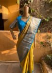 Big border silk saree with stitched blouse |traditional saree with readymade blouse | sarees USA | semi silk saree | voggish