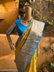 Big border silk saree with stitched blouse |traditional saree with readymade blouse | sarees USA | semi silk saree | voggish