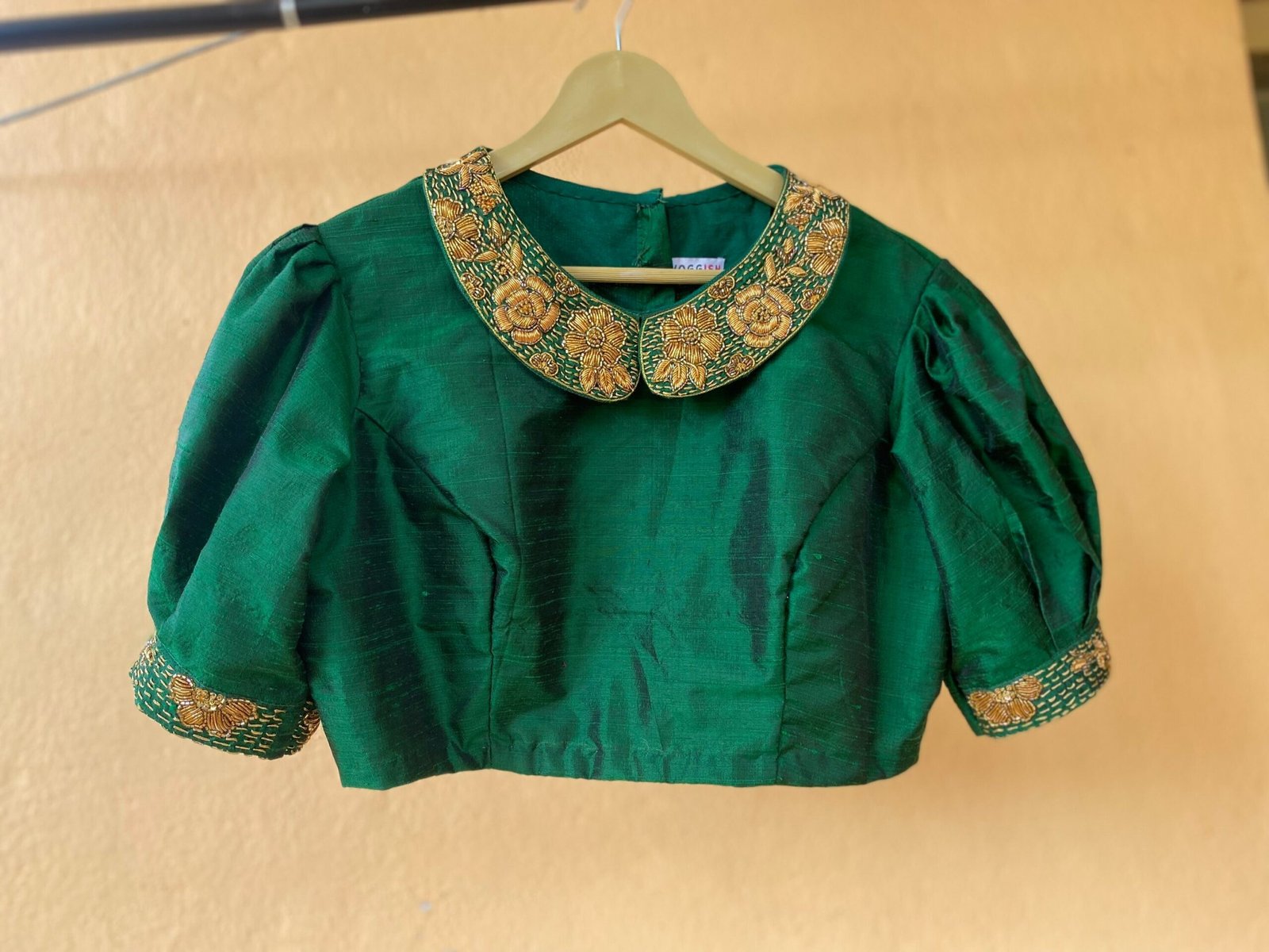 pure silk hand embroidery blouse / saree maggam blouse / collar zardosi blouse / hand embroidered blouse / ready made blouse zardosi