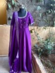 Hand embroidered Anarkali with pure handloom banarasi dupatta / anarkali suit set / anarkali dupatta USA / Indian dresses/ voggish USA