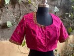 pure silk hand embroidery blouse / saree maggam blouse / raw silk zardosi blouse / hand embroidered blouse / ready made blouse zardosi/