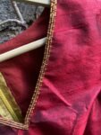 pure silk hand embroidery blouse /  red maggam blouse / raw silk zardosi blouse / hand embroidered blouse / ready made blouse zardosi/