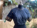 pure silk hand embroidery blouse /  black maggam blouse / raw silk zardosi blouse / hand embroidered blouse / ready made blouse zardosi/
