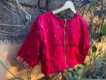 pure silk hand embroidery blouse /  saree maggam blouse / collar zardosi blouse / hand embroidered blouse / ready made blouse zardosi
