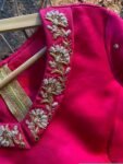 pure silk hand embroidery blouse /  saree maggam blouse / collar zardosi blouse / hand embroidered blouse / ready made blouse zardosi