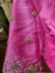pure silk hand embroidery blouse /  pink maggam blouse / raw silk zardosi blouse / hand embroidered blouse / ready made blouse zardosi/