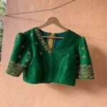 pure silk hand embroidery blouse / saree maggam blouse / raw silk zardosi blouse / hand embroidered blouse / ready made blouse zardosi/