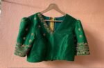pure silk hand embroidery blouse / saree maggam blouse / raw silk zardosi blouse / hand embroidered blouse / ready made blouse zardosi/
