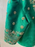pure silk hand embroidery blouse / saree maggam blouse / raw silk zardosi blouse / hand embroidered blouse / ready made blouse zardosi/