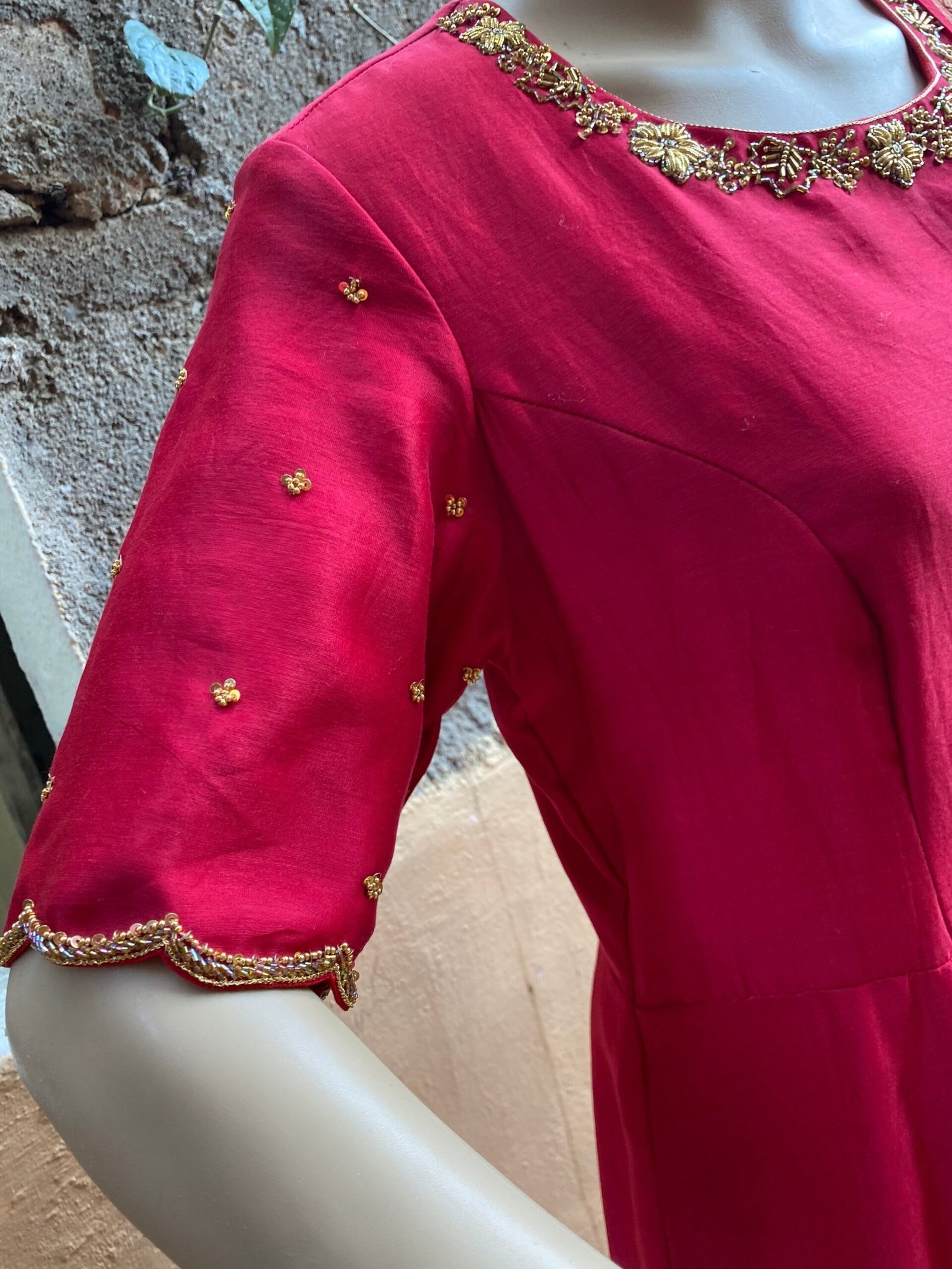Hand embroidered Anarkali with banarasi handloom dupatta / anarkali suit set / anarkali dupatta USA / Indian dresses/ voggish USA