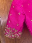 pure silk hand embroidery blouse / saree maggam blouse / raw silk zardosi blouse / hand embroidered blouse / ready made blouse zardosi/