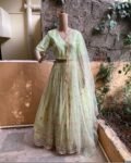 Women’s lehenga set / teen crop top lehenga / Indian crop top skirt USA / wedding lehenga USA /green lehenga skirt/voggish usa