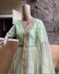 Women’s lehenga set / teen crop top lehenga / Indian crop top skirt USA / wedding lehenga USA /green lehenga skirt/voggish usa
