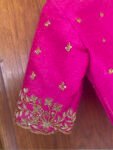 pure silk hand embroidery blouse / saree maggam blouse / raw silk zardosi blouse / hand embroidered blouse / ready made blouse zardosi/
