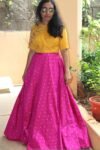 Women’s lehenga set / teens crop top lehenga / Indian crop top skirt USA / wedding lehenga USA /sequin lehenga top with silk skirt/voggish