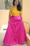 Women’s lehenga set / teens crop top lehenga / Indian crop top skirt USA / wedding lehenga USA /sequin lehenga top with silk skirt/voggish