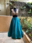Women’s lehenga set / teens crop top lehenga / Indian crop top skirt USA / wedding lehenga USA /sequin lehenga top with silk skirt/voggish