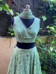 Women’s lehenga Set / mehendi crop top lehenga / Indian crop top skirt USA / wedding lehenga choli USA / lehenga skirt with dupatta /voggish