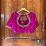 pure silk hand embroidery blouse / saree maggam blouse / raw silk zardosi blouse / hand embroidered blouse / ready made blouse zardosi/