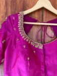 pure silk hand embroidery blouse / saree maggam blouse / raw silk zardosi blouse / hand embroidered blouse / ready made blouse zardosi/