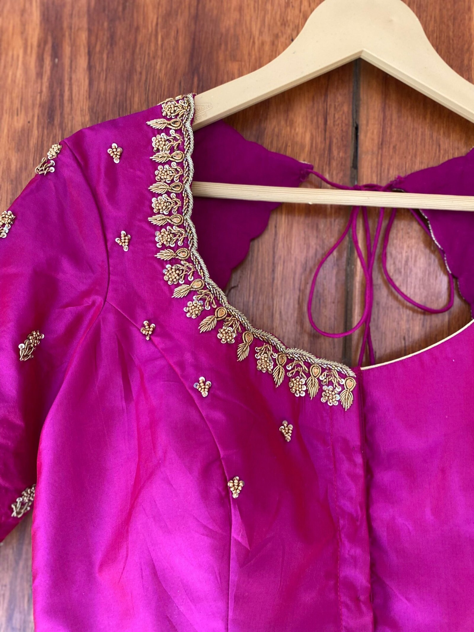 pure silk hand embroidery blouse / saree maggam blouse / raw silk zardosi blouse / hand embroidered blouse / ready made blouse zardosi/