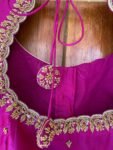 pure silk hand embroidery blouse / saree maggam blouse / raw silk zardosi blouse / hand embroidered blouse / ready made blouse zardosi/