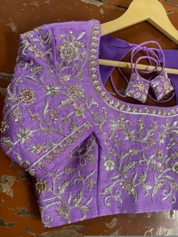 pure silk hand embroidery bridal blouse/ maggam blouse /bridal zardosi blouse / all over hand  embroidered blouse / heavy embroidery blouse