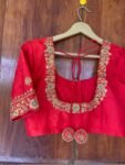pure silk hand embroidery blouse / saree maggam blouse / raw silk zardosi blouse / hand embroidered blouse / ready made blouse zardosi