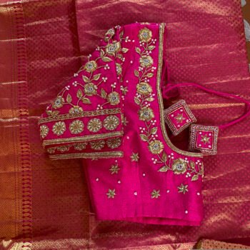 pure silk hand embroidery bridal blouse/ maggam blouse /bridal zardosi blouse / all over hand  embroidered blouse / heavy embroidery blouse