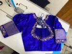 pure silk hand embroidery blouse / saree maggam blouse / collar zardosi blouse / hand embroidered blouse /ready made blouse zardosi