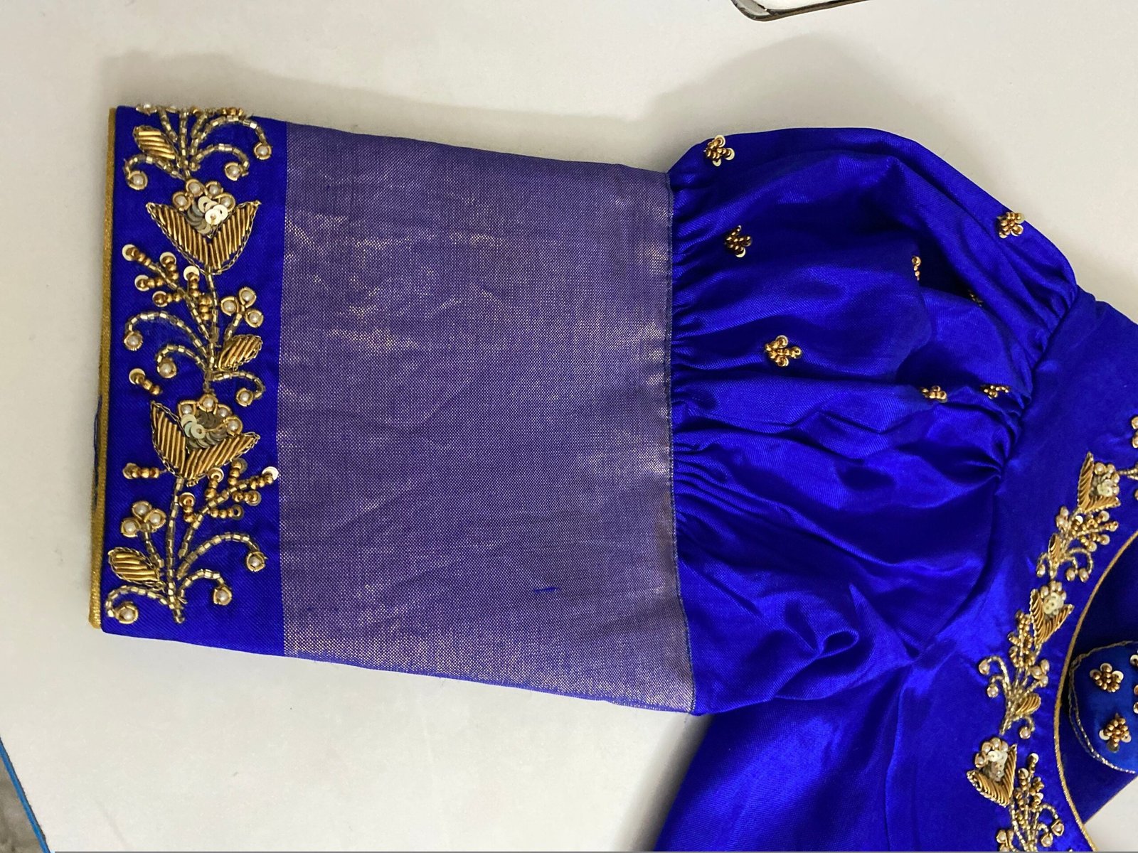 pure silk hand embroidery blouse / saree maggam blouse / collar zardosi blouse / hand embroidered blouse /ready made blouse zardosi