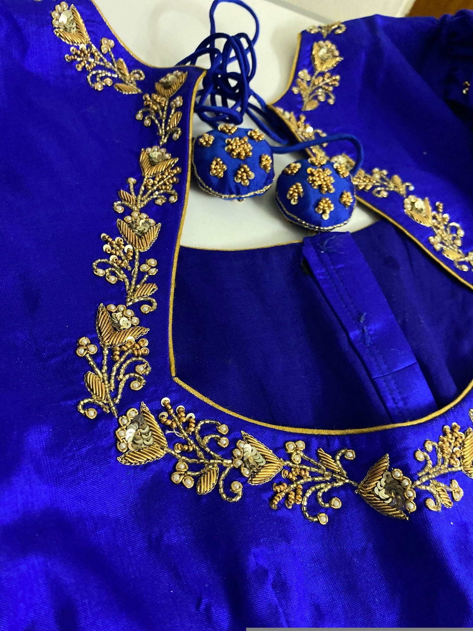 pure silk hand embroidery blouse / saree maggam blouse / collar zardosi blouse / hand embroidered blouse /ready made blouse zardosi