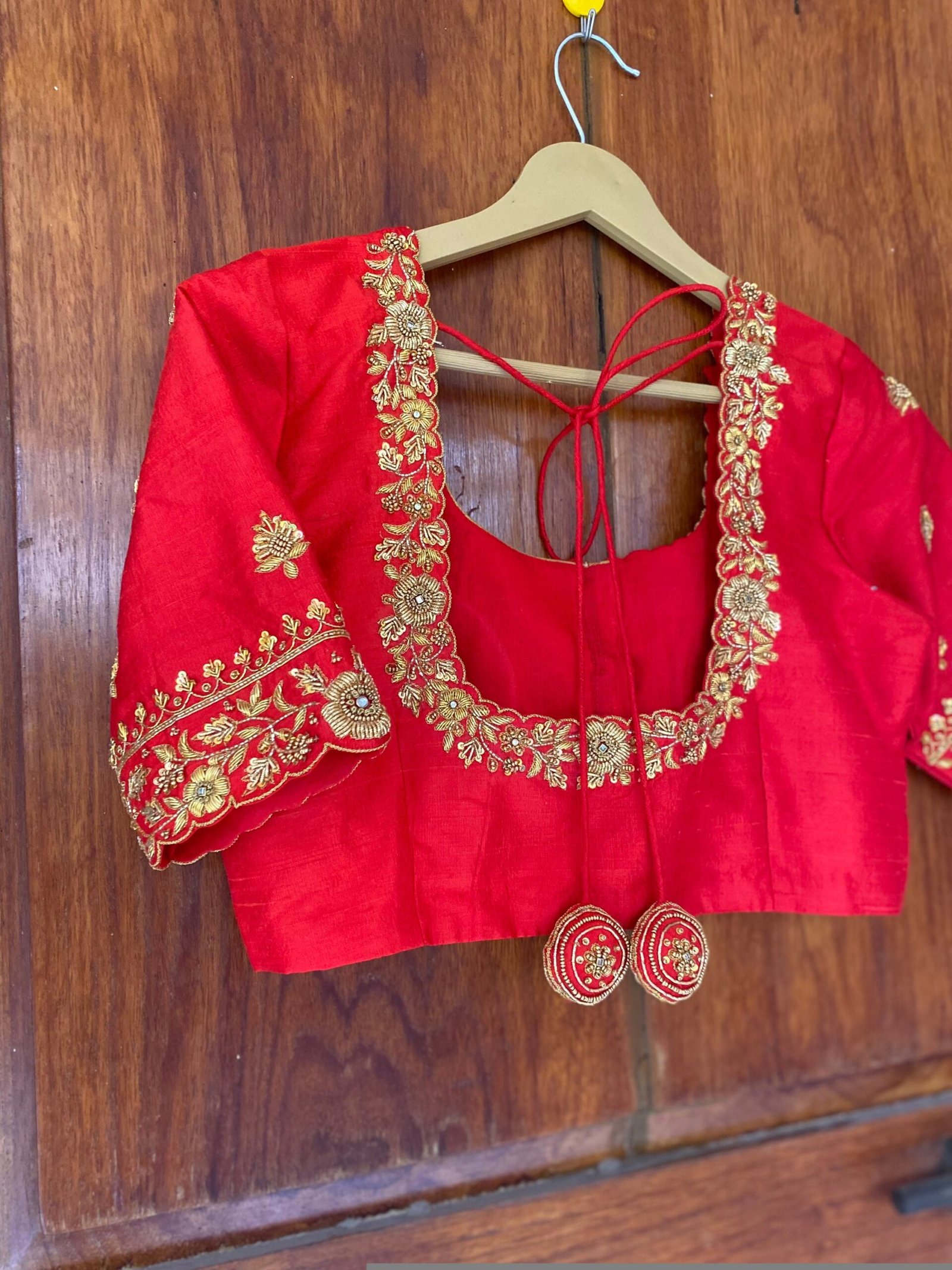 pure silk hand embroidery blouse / saree maggam blouse / raw silk zardosi blouse / hand embroidered blouse / ready made blouse zardosi