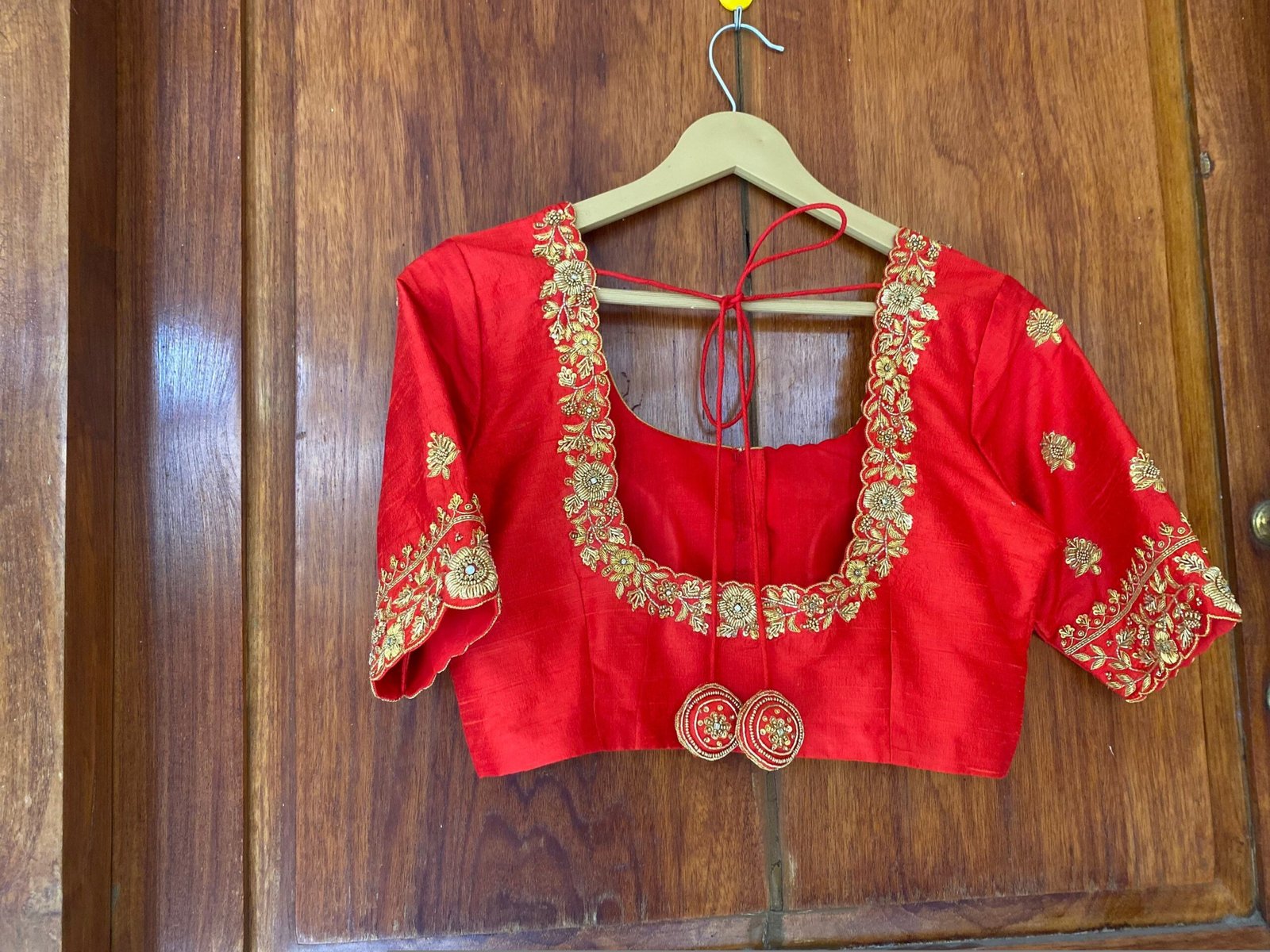 pure silk hand embroidery blouse / saree maggam blouse / raw silk zardosi blouse / hand embroidered blouse / ready made blouse zardosi